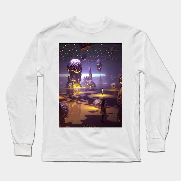 Molten Gold Long Sleeve T-Shirt by Depressed Bunny